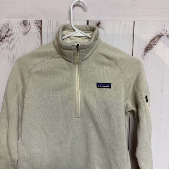 Patagonia Better Sweater 1/4-Zip Women’s Medium Birch White (Cream) EUC - Picture 2 of 10